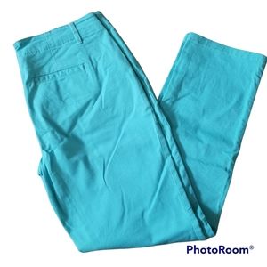 Victoria's Secret Mid Rise Blue Chino Pants. Women's 4